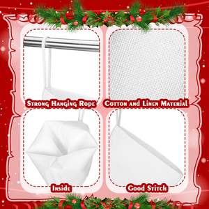 Calcetines de Navidad Lisos para Sublimación, Artículos Blancos para Sublimación, Diseño de Hueso de Perro y Pata de Gato, Calcetines Blancos para Sublimación, Calcetines Colgantes para Sublimación - Product Image 3