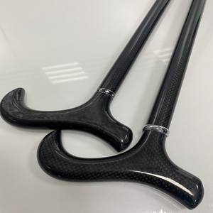 Bastón de Senderismo de Fibra de Carbono con Punta de Goma, 2 Secciones - Product Image 2