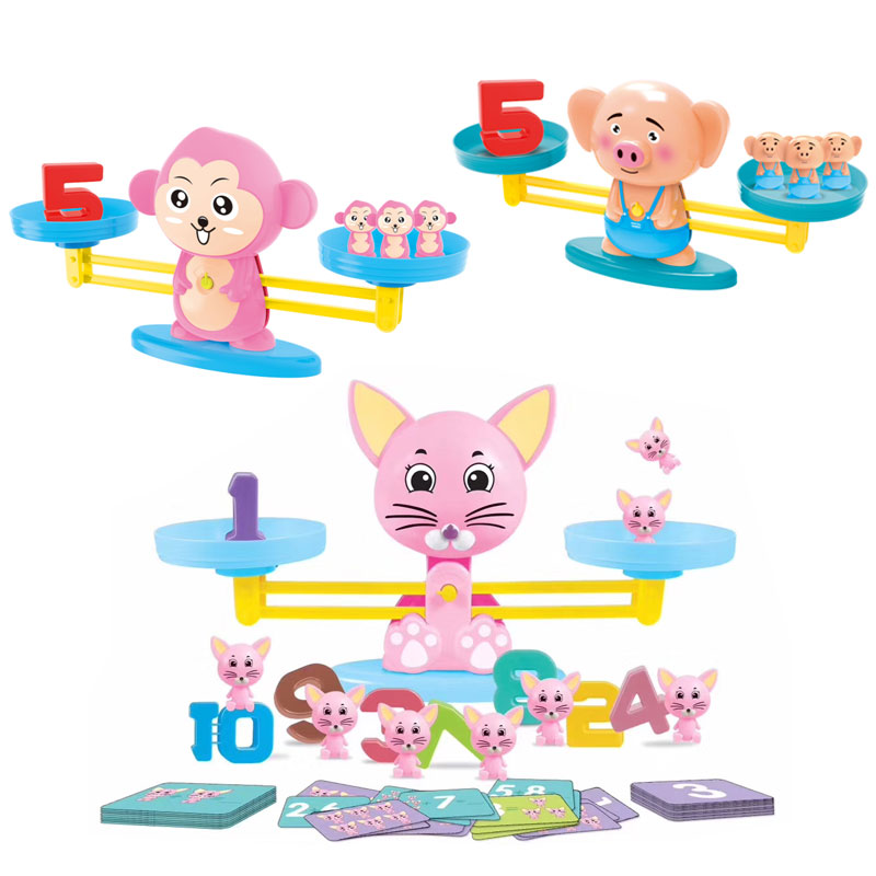 Лидер продаж amazon 2021, новый стиль, обучающая игрушка с цифрами, обучающие игры, крутая математическая игра, счетчик баланса животных, игрушки для мальчиков и девочек