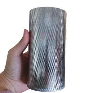 Producción de varios elementos de filtro de acero inoxidable tubo perforado Pantalla de filtro perforada