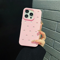 Étuis 3D DIY pour téléphone portable pour iPhone 17 16 14 15 Pro Max Funny Cartoon Soft Silicone Holes & Charms Compatible tous les modèles Cover