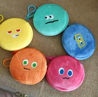 Songshan Toys Simple Vente en gros Cadeau d'entreprise Logo imprimé personnalisé Portefeuille couleur bonbon Sac à clés rond et carré Porte-monnaie en peluche