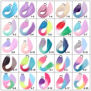 NEW Bling Glitter Mix Tinsel Heat Resistant Jumbo <strong>Braids</strong> Braiding Hair With Rubber Band Tie Synthetic Ponytail Hair Extensions - Product Image 2