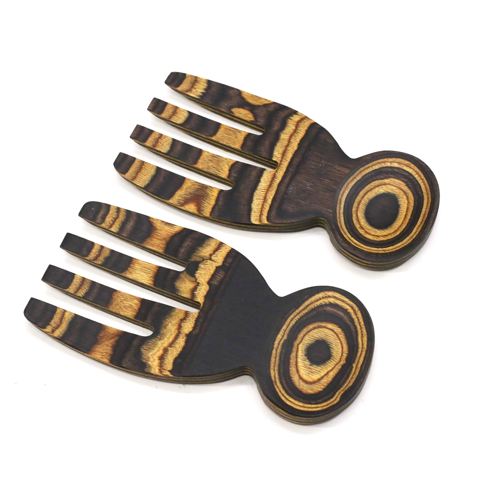 Бамбуковое дерево ручной работы изогнутый салатный ручной сервис бамбуковый кухонный помощник упаковка из 2 шт.