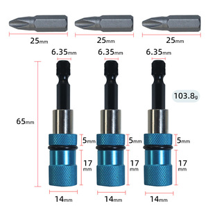 <b>Hex</b> Bit Extension <b>Bar</b> 65mm Magnetic With Anti Slip Texture For Screwdriver Tools - Product Image 2