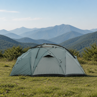 Tente de camping sphérique OEM pour 8 à 10 personnes, imperméable, coupe-vent, tente de base pour expéditions 4 saisons avec 4 portes pour le camping d'hiver