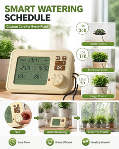 Sistema de Riego Automático por Goteo para Plantas de Interior, 20 Plantas, 50 Días de Batería, 49 Pies de Tubería, IP65 - Product Image 1