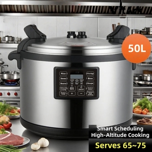 Olla a Presión Eléctrica Comercial de 50L con Aleación de Aluminio, 5000W, Gran Capacidad, Olla Arrocera Eléctrica para Restaurantes - Product Image 1