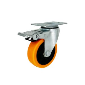 3 Zoll 4 Zoll 5 Zoll Handwagen Industrial Rigid Swivel PVC Lenkrad mit Bremse - Product Image 1