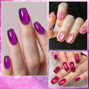 <span class=keywords><strong>Vernis</strong></span> gel UV <span class=keywords><strong>semi</strong></span>-<span class=keywords><strong>permanent</strong></span> MEET ACROSS de 7ml, <span class=keywords><strong>vernis</strong></span> <span class=keywords><strong>à</strong></span> ongles magnétique en gel pour Nail Art Grape Purple Cat - Product Image 4