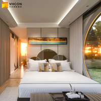 Maisons préfabriquées personnalisées de luxe confortables en conteneurs, capsules spatiales, maisons modulaires préfabriquées de 20 pieds pour hôtel