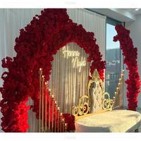 Arche de mariage moderne pour jardin extérieur, support de toile de fond avec lumières LED, matériau PVC pour la décoration de mariage et de fête