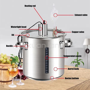 ถังหมักอุณหภูมิคงที่ถังหมักผลไม้ทำไวน์ด้วยความร้อนทำจากสเตนเลสสตีล - Product Image 2