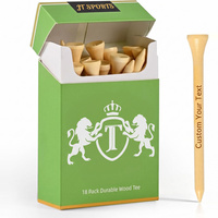Tees de golf en bois, bois dur, bambou, naturels, en vrac, avec logo personnalisé, pour les clubs de golf, directement de l'usine