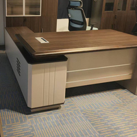 Vente en gros d'ordinateur moderne à hauteur réglable bureau debout en forme de L gestionnaire en bois bureau de PDG exécutif