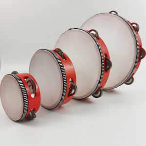 Orff tamburello doppia fila 4 \ "6 \" 7 \ "8 \" 10 \ "applaudendo tamburello campana accessorio batterista - Product Image 5