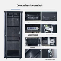 Haute qualité 19 pouces Rack Mount Standard Server Outdoor BLACK 36u 42u 47u Data Center Network Cabinet