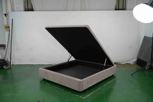 Base de <span class=keywords><strong>Cama</strong></span> Otomana de Perfil Bajo con Almacenamiento, Tamaño Personalizado, Tapizada en Tela Premium, Sin Cabecera, Ahorro de Espacio, con Sistema de Elevación - Product Image 3