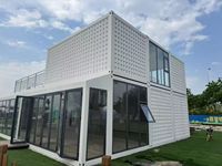 Maison conteneur moderne préfabriquée de 40 pieds, extensible, en panneaux sandwich respirants, structure en acier, villa/appartement mobile de luxe