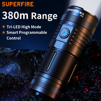 Lampe torche tactique d'urgence Superfire M6, lumière du jour, étanche IP54, rechargeable par USB, mode SOS, alliage d'aluminium, 4000 lumens