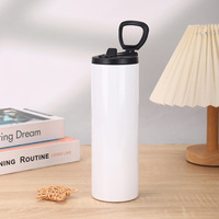 Bouteille isotherme sous vide en acier inoxydable vierge pour sublimation, avec plusieurs couvercles, idéale pour le sport et les voyages en extérieur – Meilleures ventes