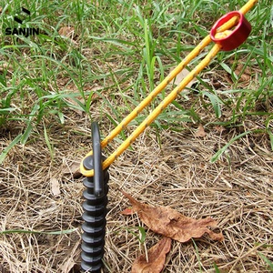 Piquets de tente à visser <span class=keywords><strong>pour</strong></span> le camping en extérieur, clous de sol <span class=keywords><strong>pour</strong></span> la randonnée, accessoires de tente coupe-vent - Product Image 4