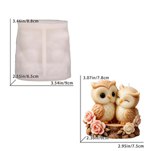 DIY Owl Scented <b>Candle</b> Ornament <b>Mold</b> Nordic-style Modern Minimalist Styling Decoration Silicone <b>Mold</b> - Product Image 3