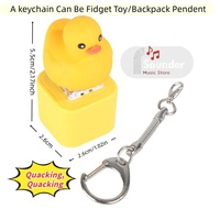 Porte-clés en plastique personnalisés pas chers avec canard qui couine, LED RGB et son