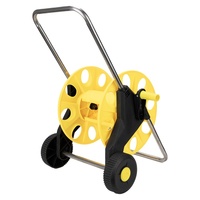 Chariot de rangement et support pour tuyau d'arrosage de grande taille, à pousser à la main, pour lavage de voiture et enrouleur de tuyau de jardin