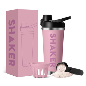 <span class=keywords><strong>Borraccia</strong></span> Shaker Personalizzabile con Logo, <span class=keywords><strong>Senza</strong></span> <span class=keywords><strong>BPA</strong></span>, in Acciaio Inossidabile Isolato, con Frusta a Filo, 26oz, Tappo Flip con Pulsante - Product Image 2