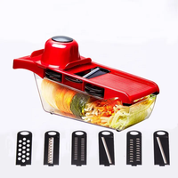 6 In 1 Multifunctionele Groenten Snijden Fruit Ui Aardappelsnijmachine Rasp Chopper