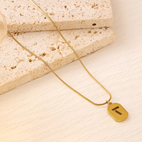 Collier pendentif en acier inoxydable plaqué or 18 carats pour femmes, chaîne à maillons en forme de cœur, résistant au ternissement, tendance, haut de gamme