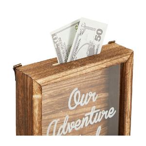 Caja de sombra de madera, alcancía de viaje, ahorro de dinero <span class=keywords><strong>para</strong></span> vacaciones, Fondo de aventura - Product Image 2