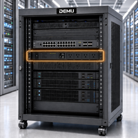 Medidor LCD Digital 1+1U, PDU de 19 Pulgadas para Montaje en Rack, Protector contra Sobretensiones de 2100J, 12 Tomas de Corriente US de 15A, Regleta de Alimentación para Rack de Servidores de Centro de Datos