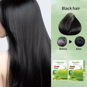 Shampoo Colorante per <span class=keywords><strong>Capelli</strong></span> Premium Biologico alla Mela 30ML Senza Ammoniaca, Tinta Nera-Marrone a Lunga Durata 72 Ore, Copre i <span class=keywords><strong>Capelli</strong></span> <span class=keywords><strong>Grigi</strong></span>, Certificato FDA - Product Image 6