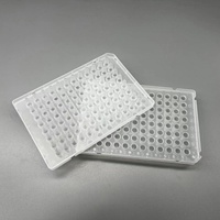 Plaque PCR semi-cadrée à 96 puits de 100 µL avec rebord surélevé, en PP de qualité médicale, stérile, pour ABI Veriti et ProFlex