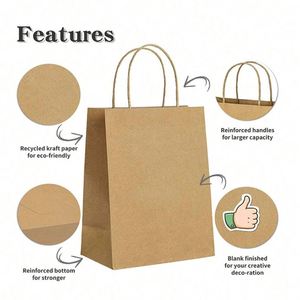 Customizable Color Eco-friendly Laminated High-quality Hand-held Sturdy Kraft Paper <b>Bag</b> for Pizza and Sushi - Product Image 6