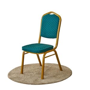 Chaise de salle de réception commerciale moderne en métal pour événements, mariages, restaurants - Empilable, dossier rouge rembourré, personnalisable - Product Image 5