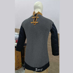 Camisa de cota Medieval de aluminio hecha a mano, armadura sin mangas auténtica duradera y ligera para hombres y mujeres, logotipo personalizado cruzado - Product Image 3