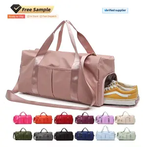 Custom 13 Color Dry Wet Sport Duffel Holdall Training Yoga Travel Overnight Weekend Shoulder Tote Gym Bag With Shoes Compartment