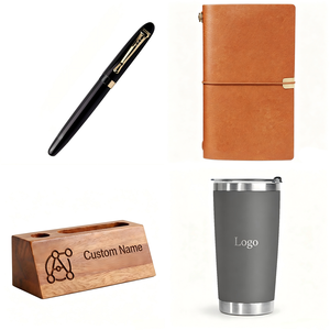 Set de Regalo de Oficina Personalizado en Cuero PU con Cuaderno, Bolígrafo, Tarjetero de Madera, Impresión Personalizada para Kit de Bienvenida de Empleados - Product Image 4