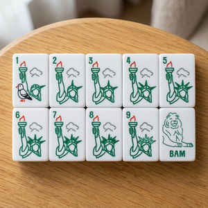 Tuiles de Mahjong Mini en Acrylique avec Logo Personnalisé, Jeu de Mahjong de Voyage pour 4 Joueurs, Pièces de Jeu en Cristal, Emballage Personnalisé - Product Image 4