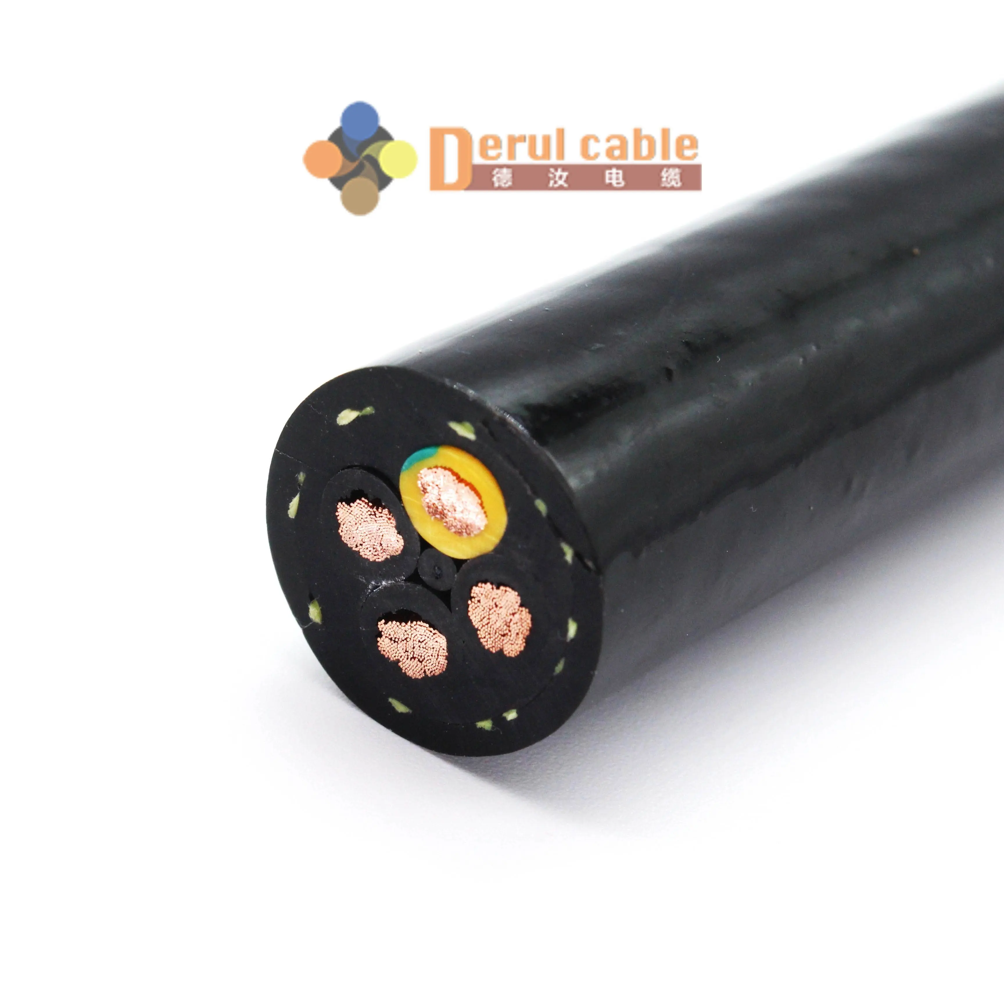 Gaine de PUR/PVC de câble d'enrouleur de câble d'épandeur pour la grue de port et la grue résistante Reinceforced