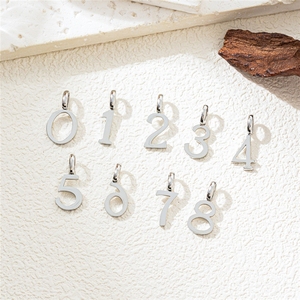 Accessorio per Collana Digitale Fai-da-Te alla Moda, Semplice Ciondolo con Numero Portafortuna in Acciaio Inossidabile per <span class=keywords><strong>Mia</strong></span> <span class=keywords><strong>Figlia</strong></span> - Product Image 4
