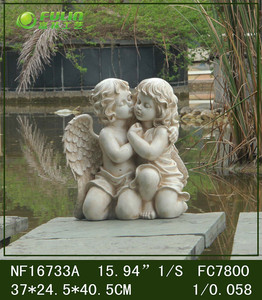 18.8 "extérieur résine grandeur nature <span class=keywords><strong>jardin</strong></span> baiser garçon et fille amoureux Couple Statue - Product Image 3