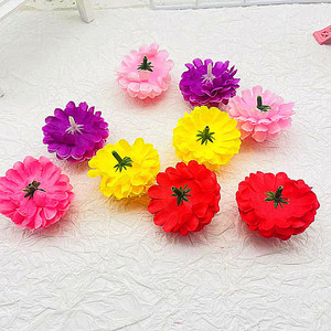Fleurs d'hortensia artificielles en soie Qi Xing, couleurs vives, décoration de mariage, décoration de la maison, fleur artisanale à 8 couches de pétales ronds - Product Image 2