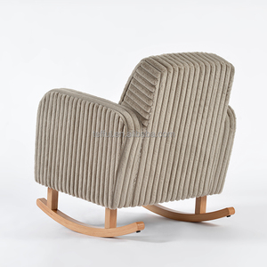 Fauteuil à bascule en velours doux, confortable pour maman, allaitement et sieste - Product Image 4