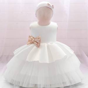 HP Baby Girls Sleeveless Big Bow Princess <b>Dress</b> <b>First</b> <b>Birthday</b> Christening Baptism Flower Girl Gown Stage Performance Costume - Product Image 5
