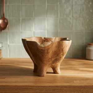 Modern Vintage Party Home Decor Fruits Display Serving Bowl Countertop Centerpiece Acacia Wood Handmade Polished Eco-Friendly - Product Image 1