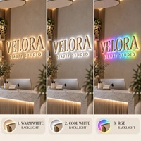 Enseigne personnalisée pour salle de sport avec logo en lettres rétroéclairées par LED, enseigne en lettres métalliques 3D pour studio de fitness, centre sportif, enseigne lumineuse Halo